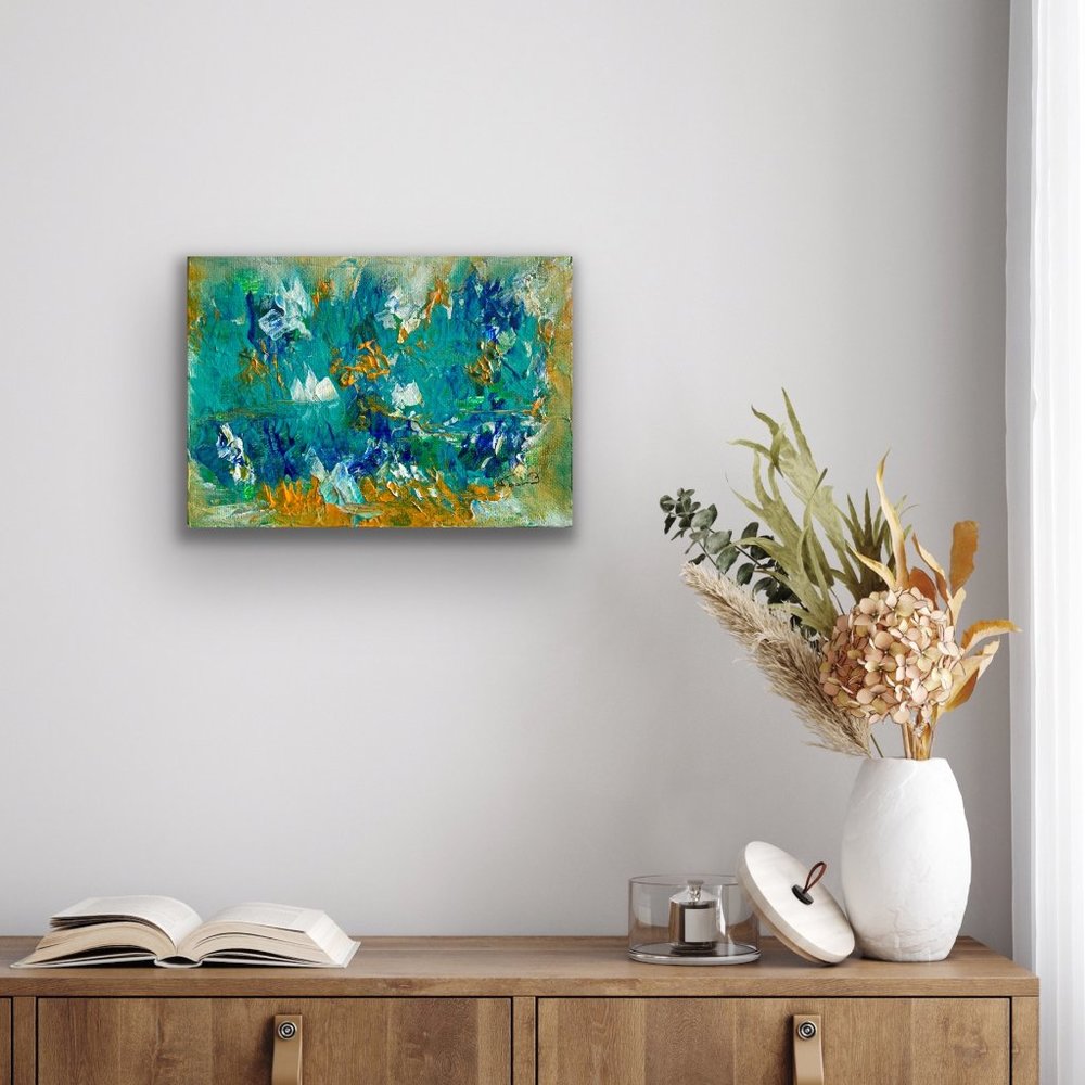 Abstract Acrylic Painting on Canvas by Noora Elkoussy